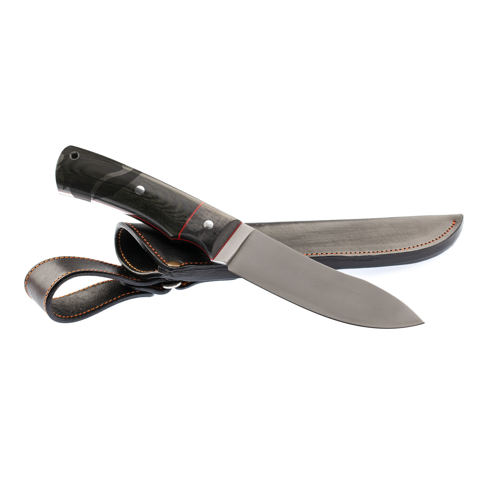 Нож цельнометаллический Фетр S2.0, сталь M398, рукоять карбон/микарта - фото 4