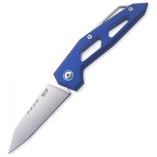 фото Складной нож mkm knives edge, сталь m390, рукоять алюминий, синий