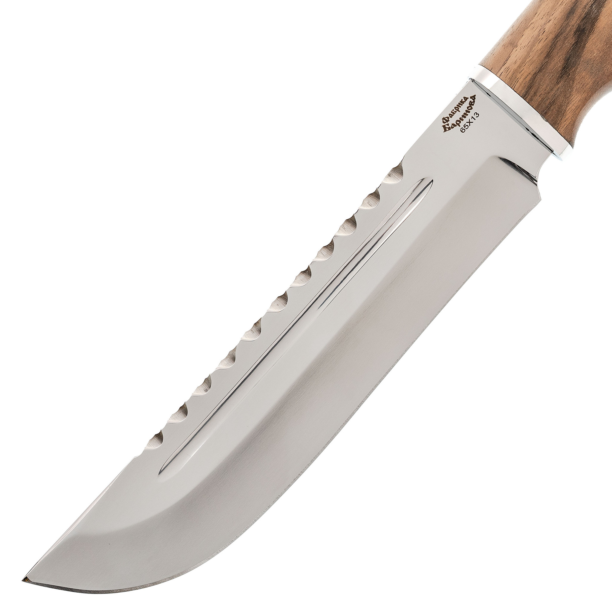 Нож Зубр, сталь 65х13, рукоять орех - фото 2