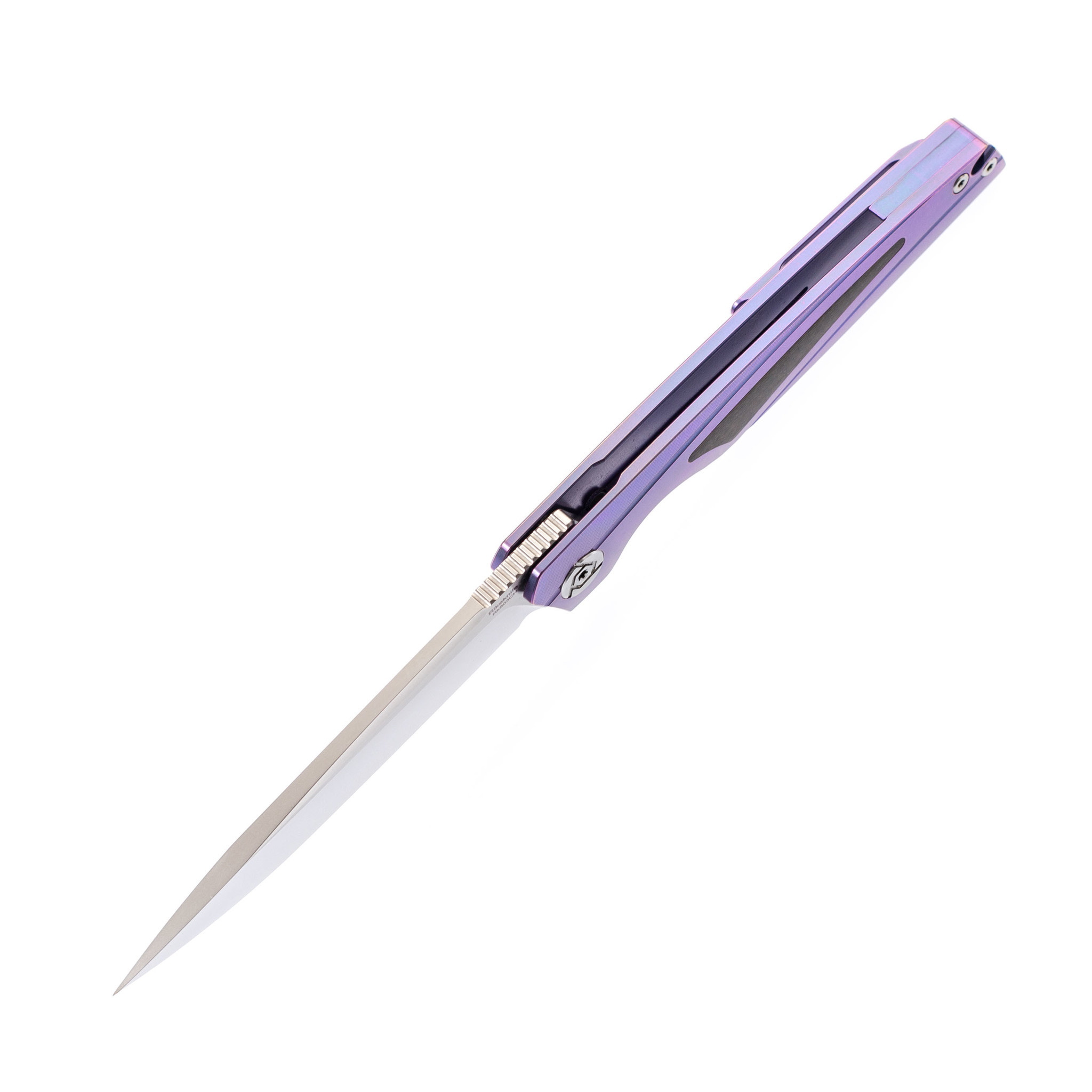 Нож складной 803CH Rikeknife, сталь M390, рукоять Blue Titan/Carbon Fiber - фото 2