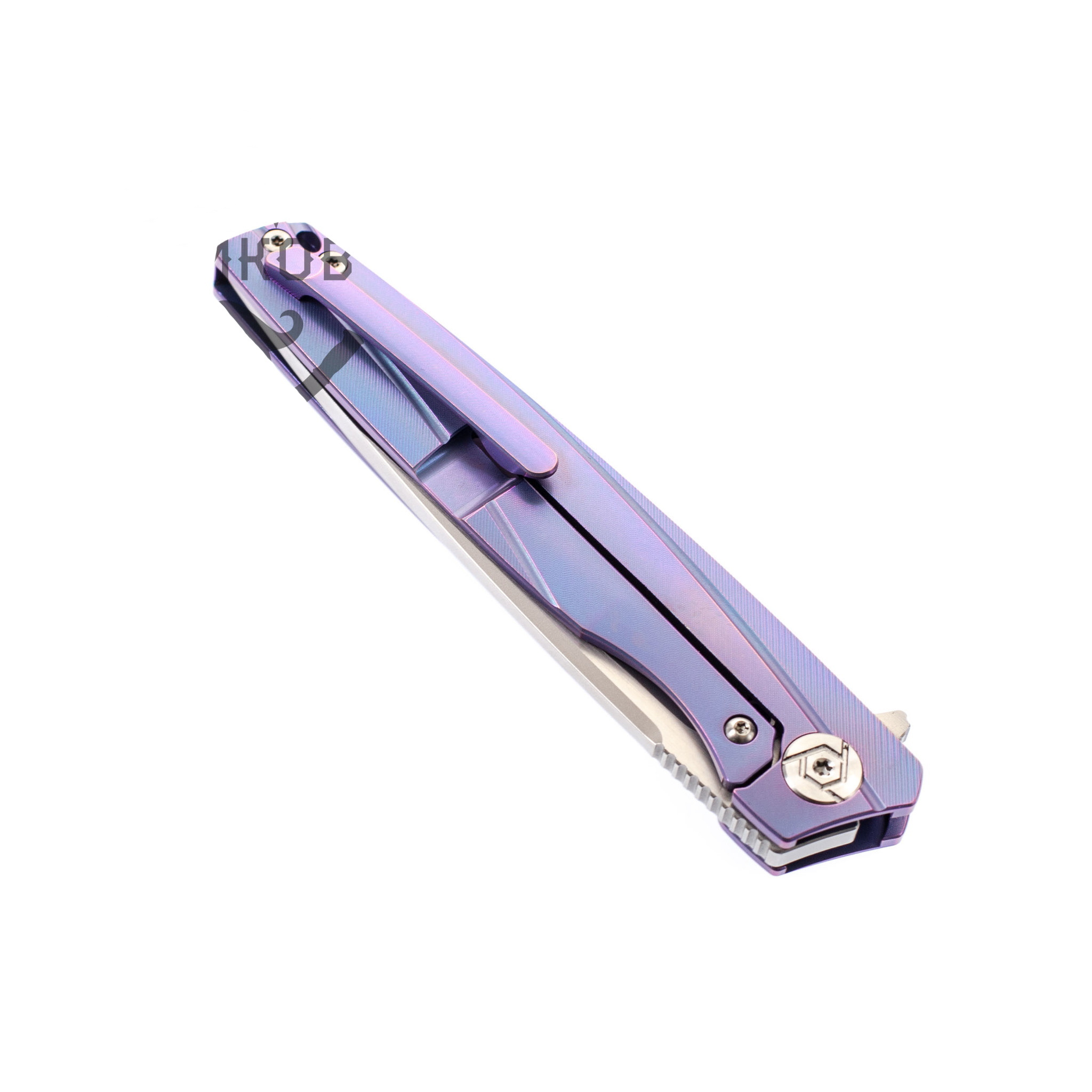 Нож складной 803CH Rikeknife, сталь M390, рукоять Blue Titan/Carbon Fiber - фото 4