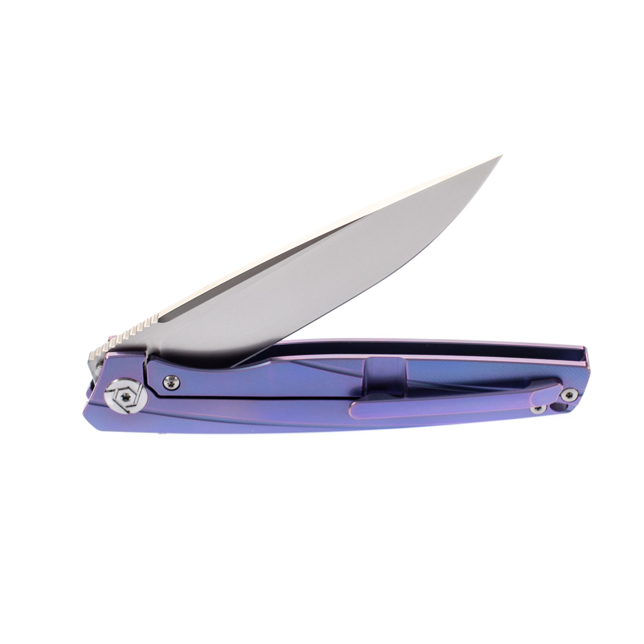 Нож складной 803CH Rikeknife, сталь M390, рукоять Blue Titan/Carbon Fiber - фото 5