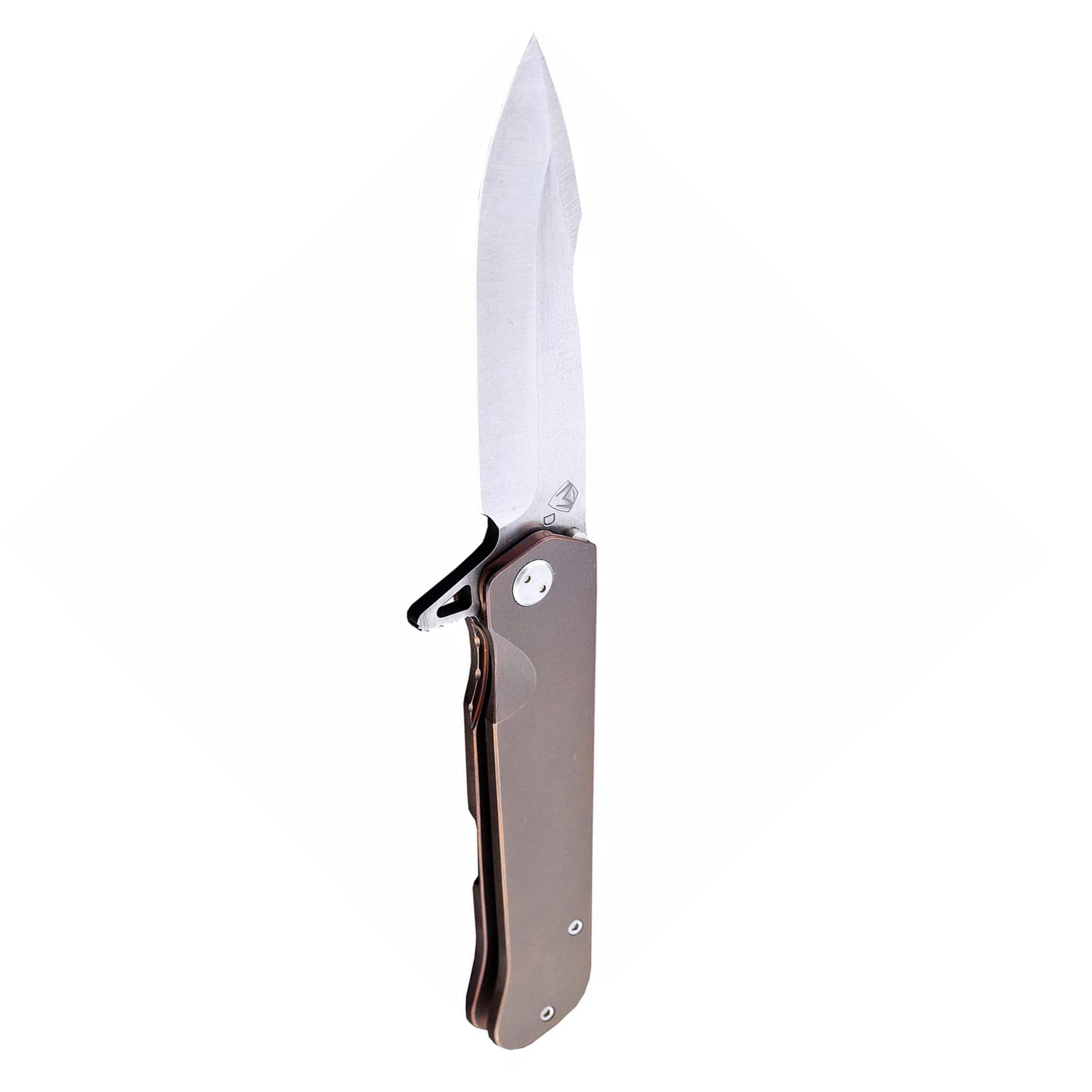 фото Нож складной medford gigantes flipper, сталь d2 tool steel, рукоять титановый сплав, коричневый