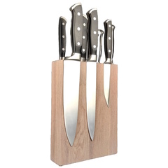Фото Подставка настольная магнитная для 8 ножей Woodinhome KS009SOW, дуб