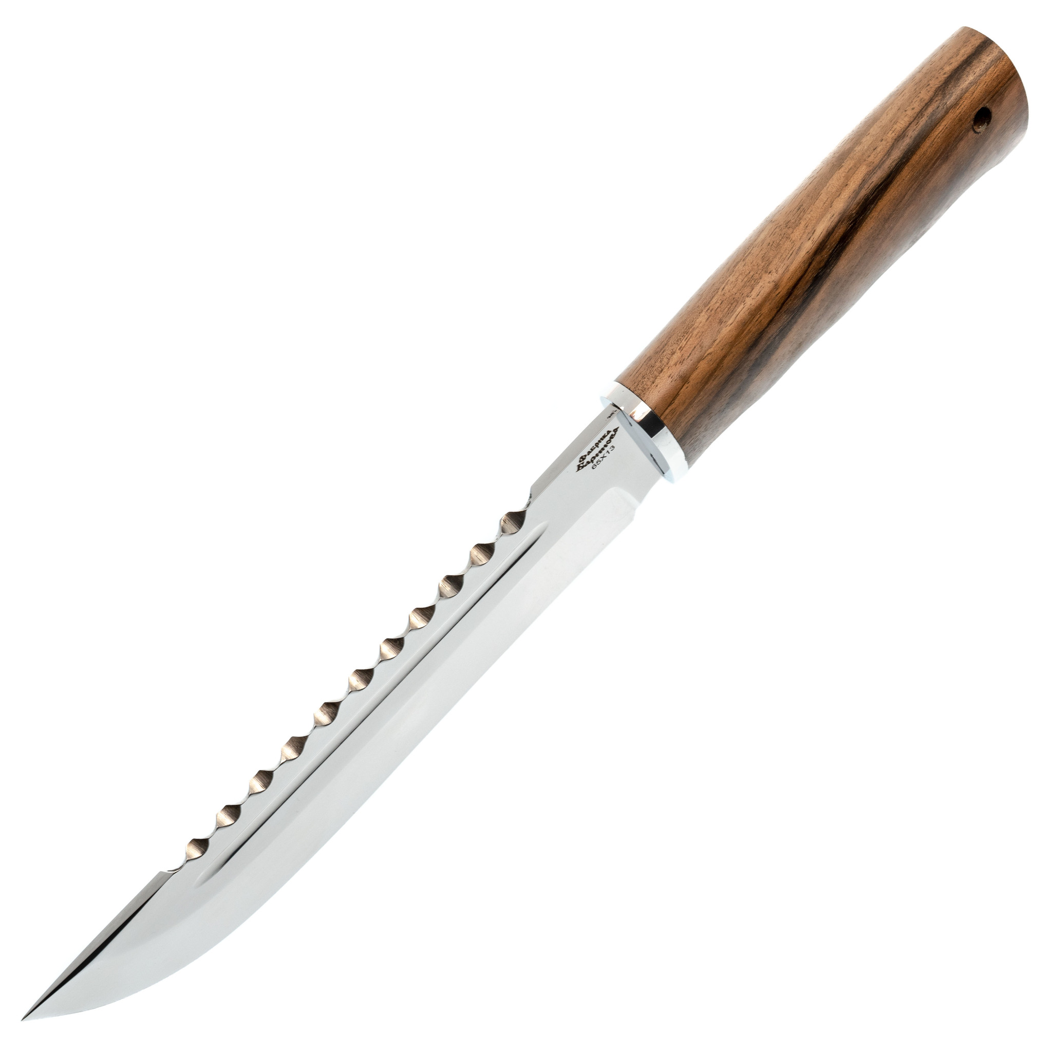 Нож Зубр, сталь 65х13, рукоять орех - фото 4