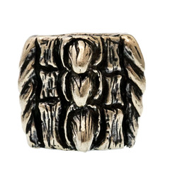 Фото Бусина для темляка Хребет дракона, мельхиор