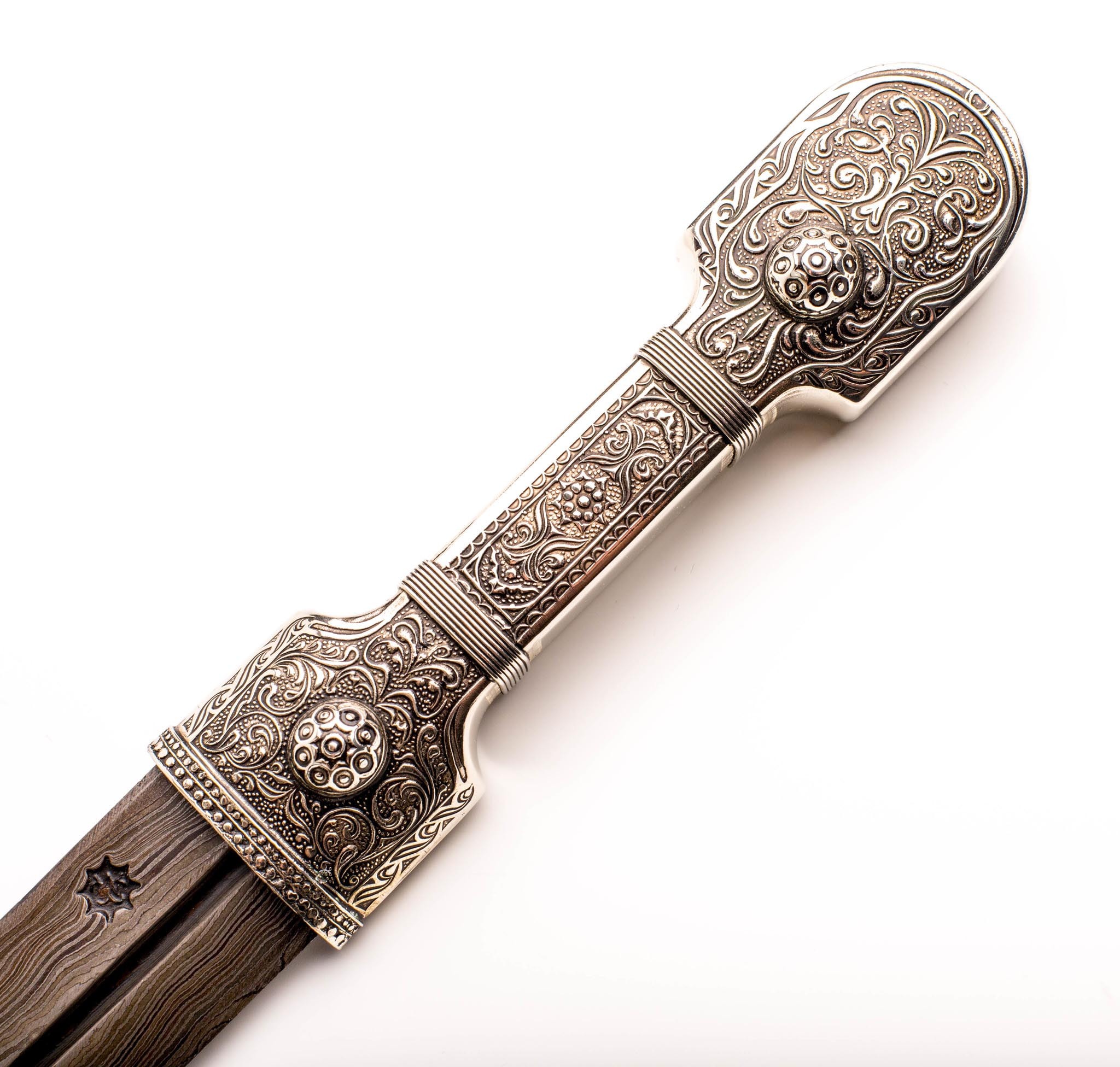 Фото 2 - Сувенирный кавказский кинжал, дамасская сталь от Сувенирное оружие