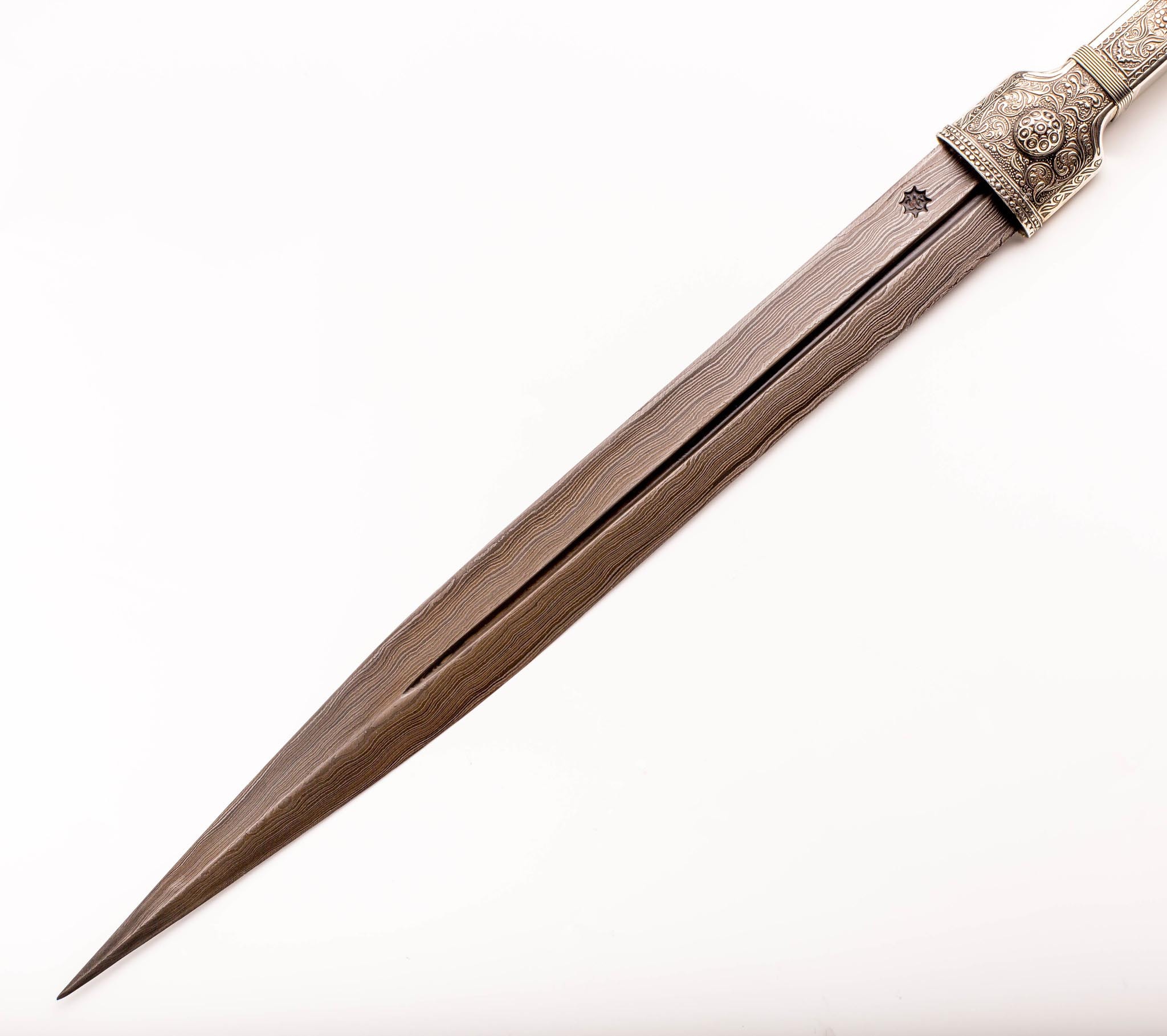 Фото 3 - Сувенирный кавказский кинжал, дамасская сталь от Сувенирное оружие