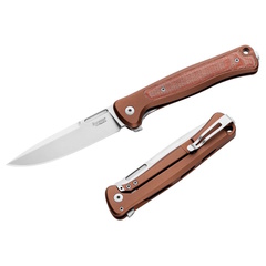 Фото Складной нож LionSteel Skinny Aluminium, сталь MagnaCut, рукоять алюминий/микарта, коричневый