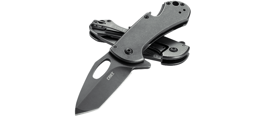 Складной нож CRKT Bev-Edge, сталь 8Cr13MoV, рукоять нержавеющая сталь, Stonewash от Ножиков