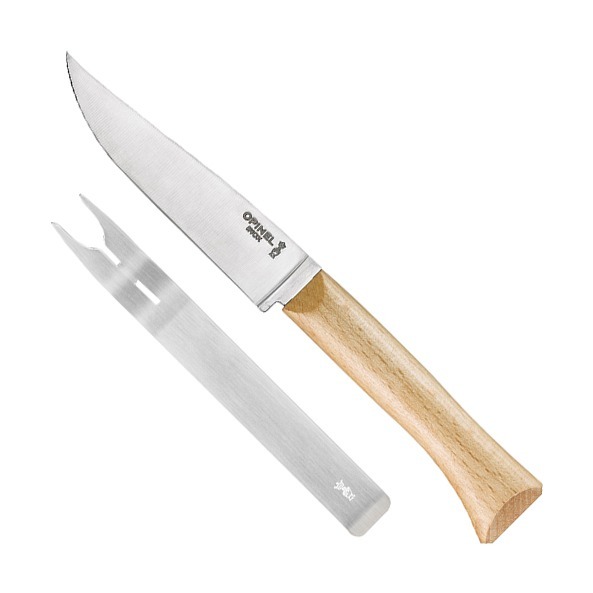 Набор ножей для резки сыра Opinel Cheese set (нож, вилка), рукоять дерево, нержавеющая сталь, коробок - фото 3