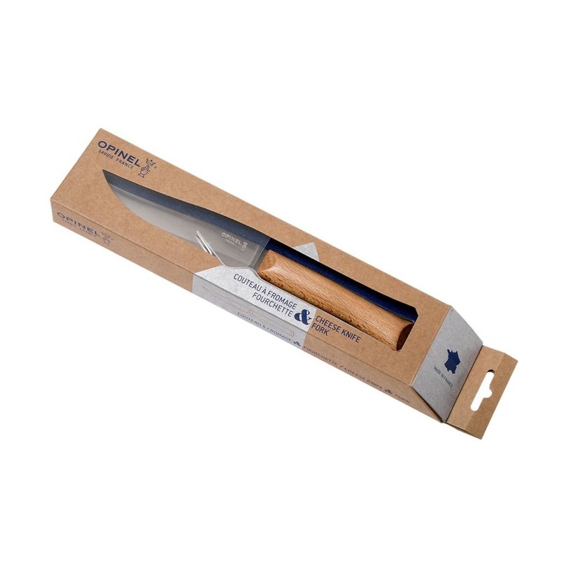 Набор ножей для резки сыра Opinel Cheese set (нож, вилка), рукоять дерево, нержавеющая сталь, коробок - фото 5