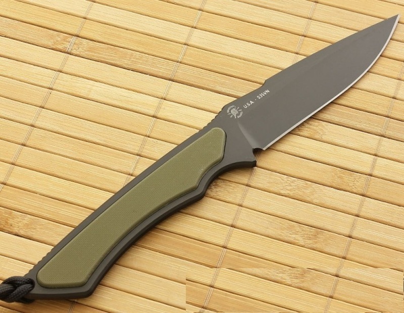 Нож с фиксированным клинком Spartan Blades Phrike, сталь CPM-S35VN Tungsten DLC, рукоять зеленый G-10, черный чехол - фото 3