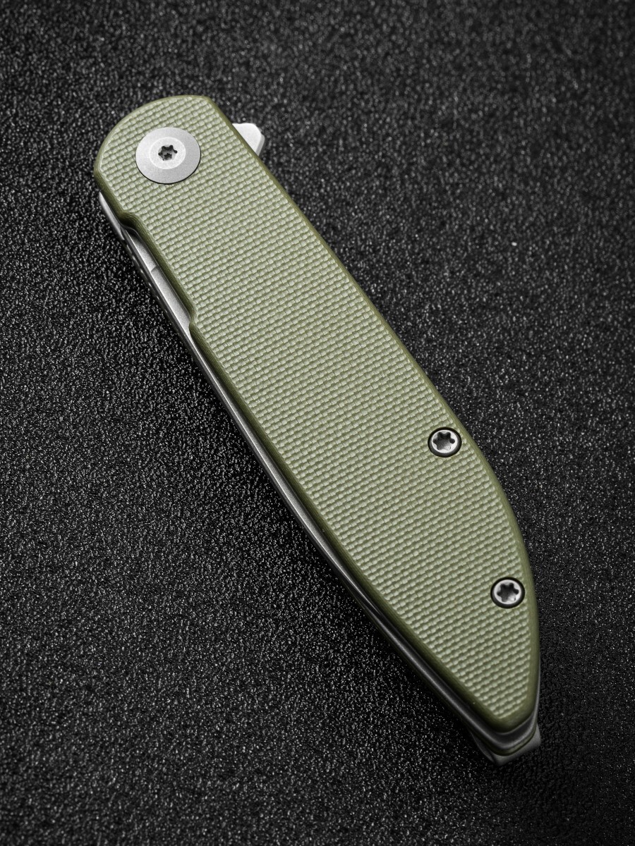 Складной нож Sencut Bocll II, сталь D2, рукоять G10, gray/OD green - фото 8