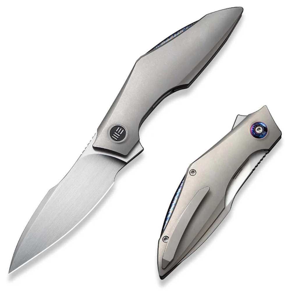 

Складной нож WE Knife Krait, сталь M390, рукоять титан, серый