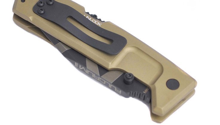Складной нож Extrema Ratio Fulcrum II T Desert Warfare - Laser Engraving, сталь Bhler N690, рукоять алюминий - фото 2