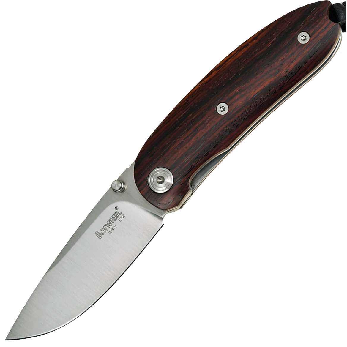 фото Складной нож lionsteel mini, сталь d2, рукоять дерево lion steel