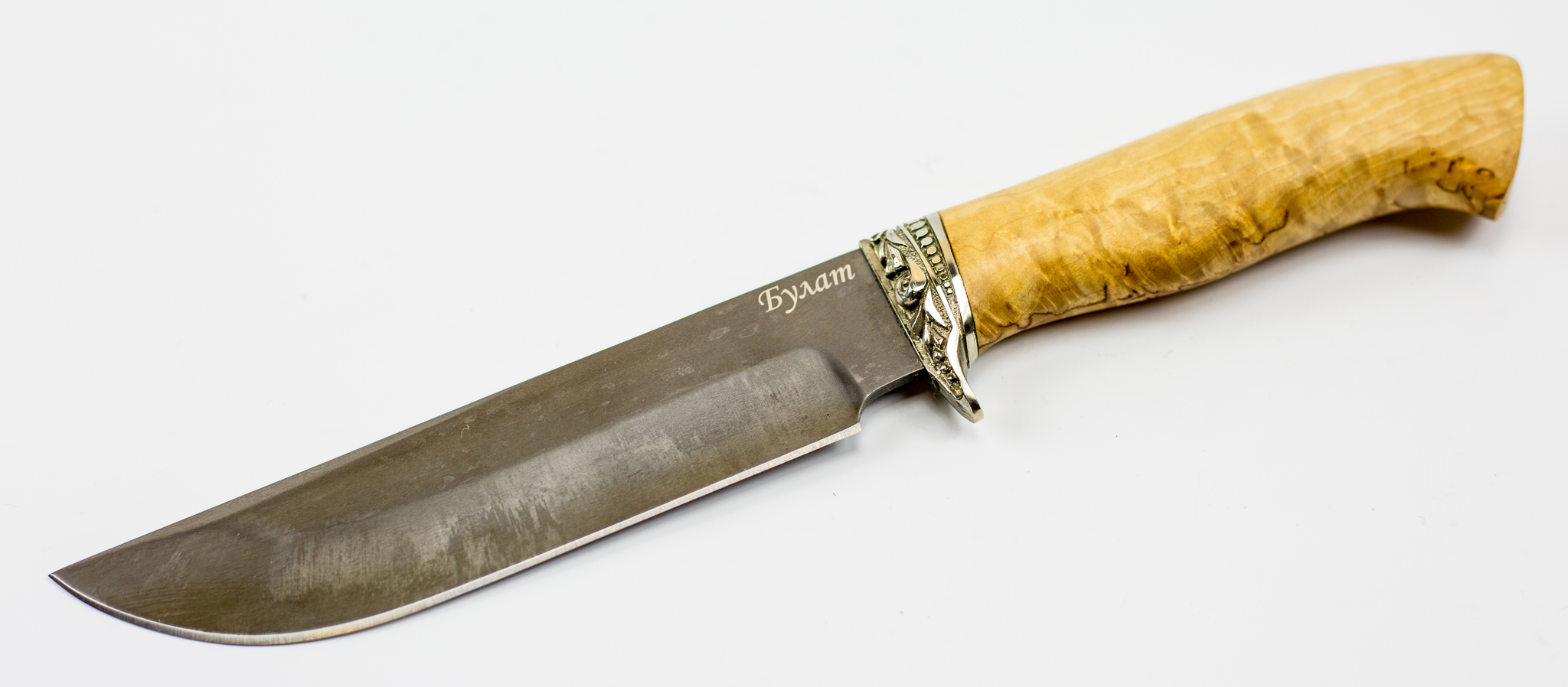 фото Нож хищник-2, сталь булат, карельская береза промтехснаб