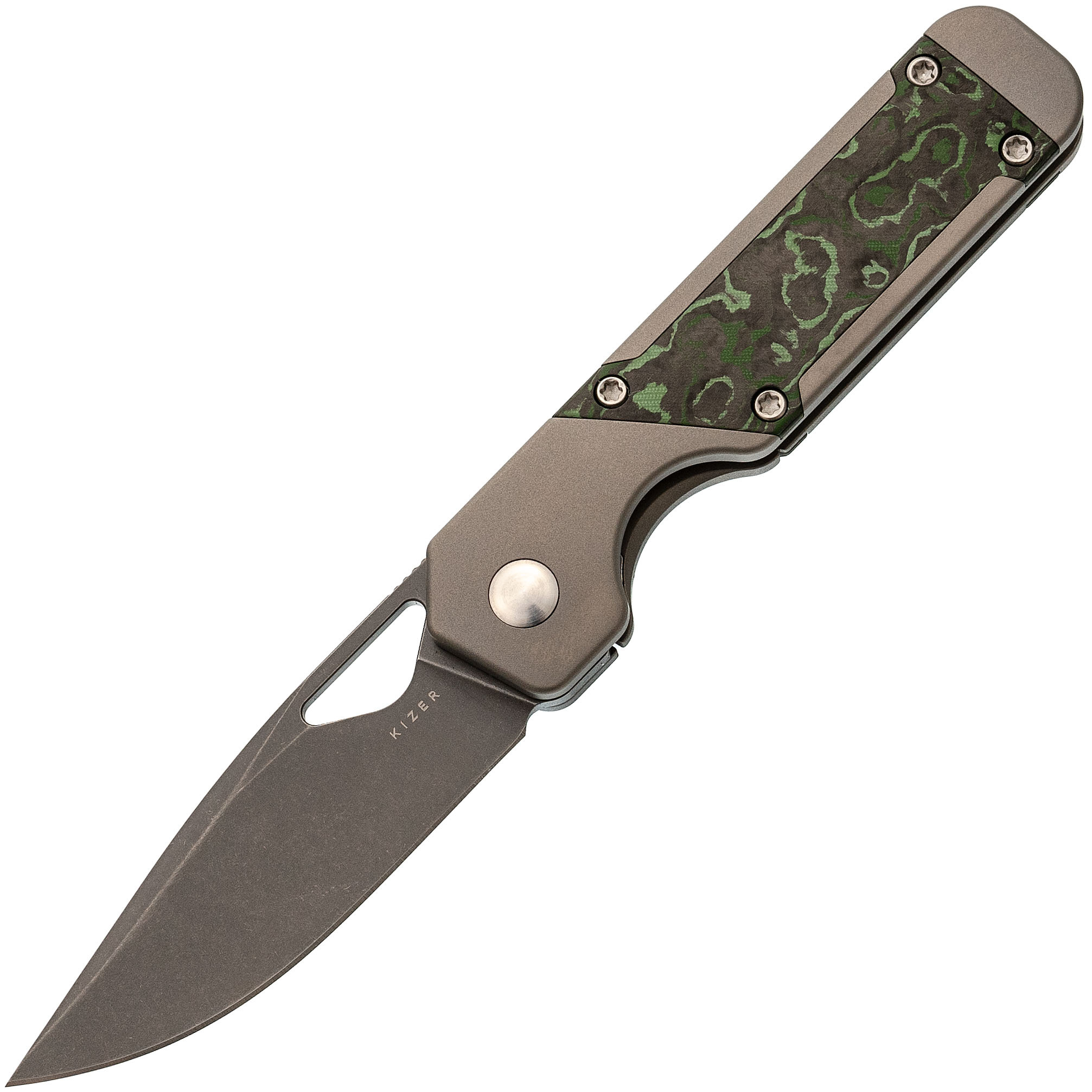 

Складной нож Kizer Mini Militaw сталь S45VN, рукоять титан/карбон