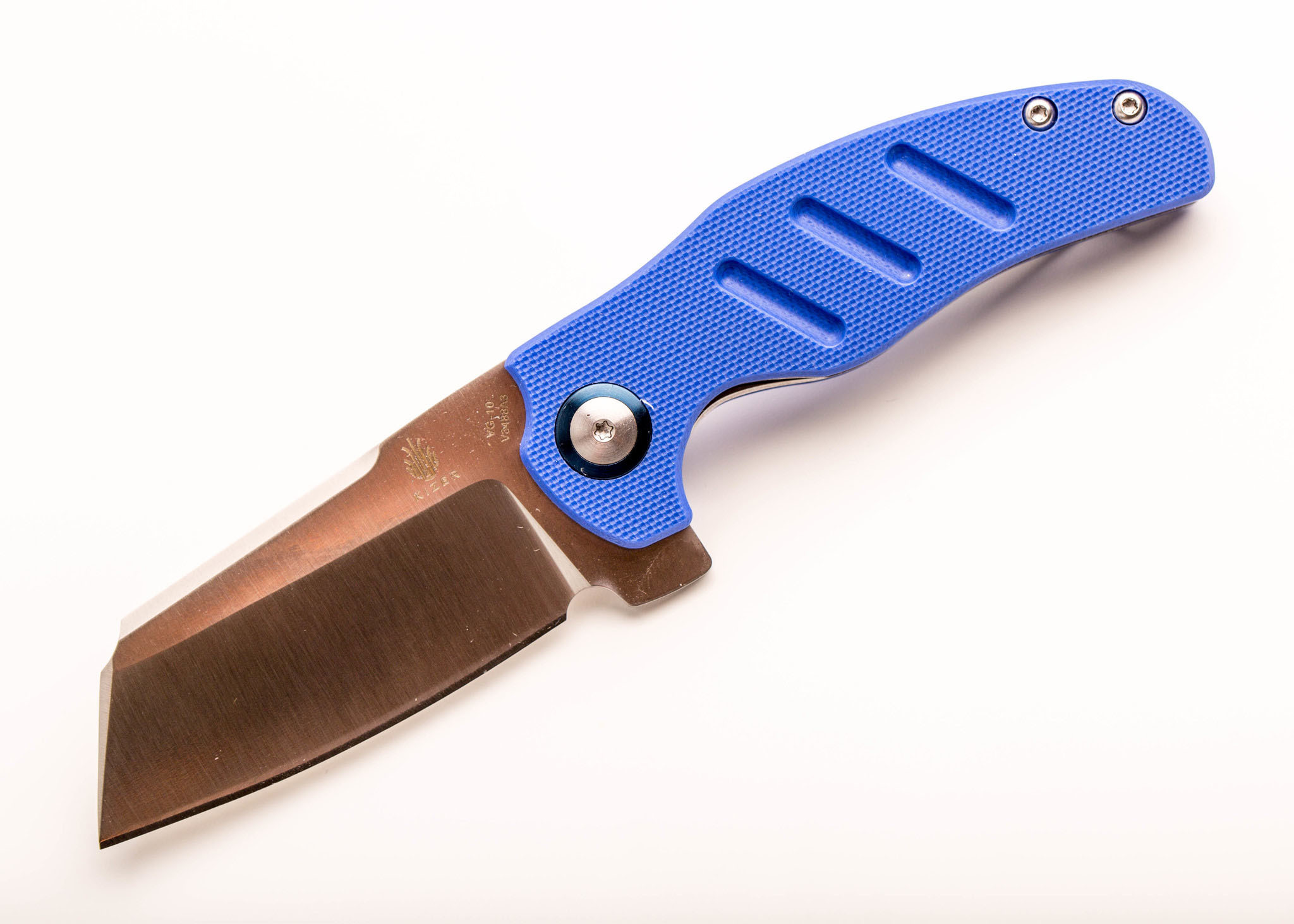 Складной нож Kizer C01C, сталь VG-10, рукоять G10, синий - фото 1