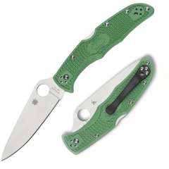 Фото Складной нож Spyderco Endura 4 сталь VG-10, рукоять FRN зеленая