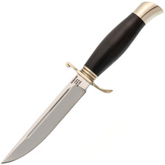 Фото Нож Финка НКВД, кованая сталь 95х18, рукоять граб, мельхиор