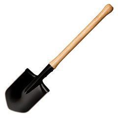 Фото Лопата саперная Cold Steel Spetsnaz Trench Shovel, углеродистая сталь, рукоять дерево