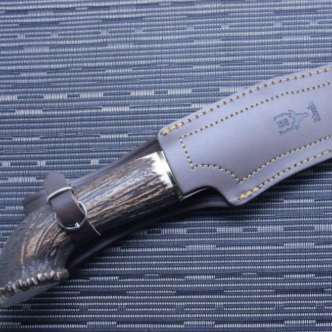 Нож с фиксированным клинком Muela Lobo, сталь X50CrMoV15, рукоять резной олений рог от Ножиков