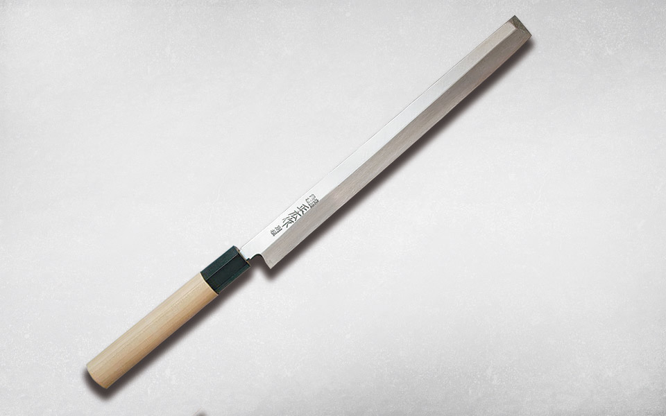 Нож кухонный Такохики 270 мм, Masahiro, 16230, сталь Ки Гами, магнолия, коричневый от Ножиков