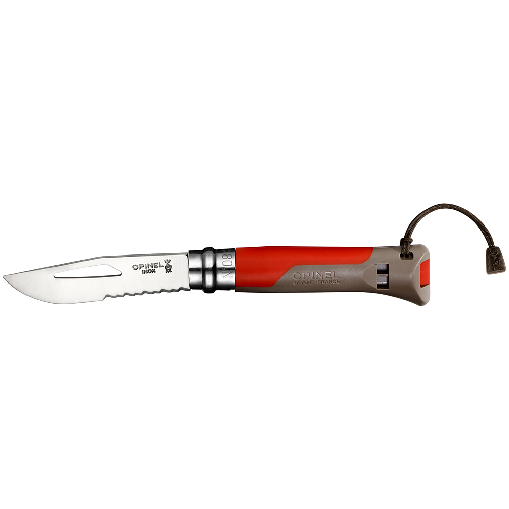 Складной Нож Opinel №8 VRI OUTDOOR EARTH, нержавеющая сталь Sandvik 12C27, красный, 001714 - фото 4