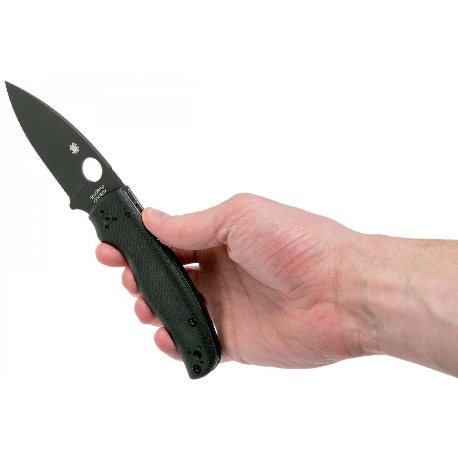 фото Складной нож spyderco shaman 229gpbk, сталь cpm® s30v™ black dlc coated plain, рукоять стеклотекстолит g10, чёрный