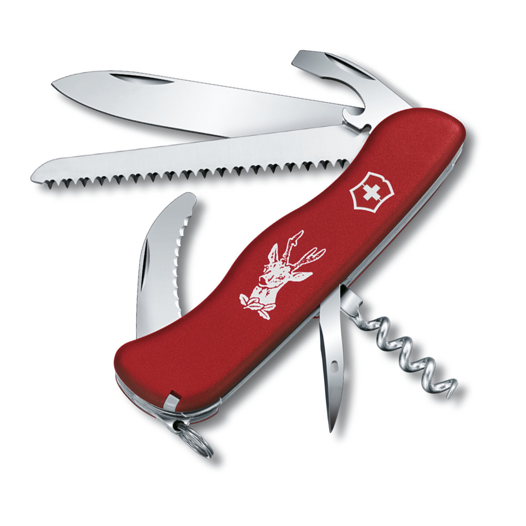 Нож перочинный Victorinox Hunter, сталь X50CrMoV15, рукоять нейлон, красный