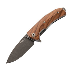Фото Нож складной LionSteel KUR BST Santos Wood, сталь Stonewashed & PVD-Coated Uddeholm Sleipner®, рукоять палисандр