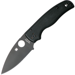 Фото Складной нож Spyderco Shaman 229GPBK, сталь CPM® S30V™ Black DLC Coated Plain, рукоять стеклотекстолит G10, чёрный