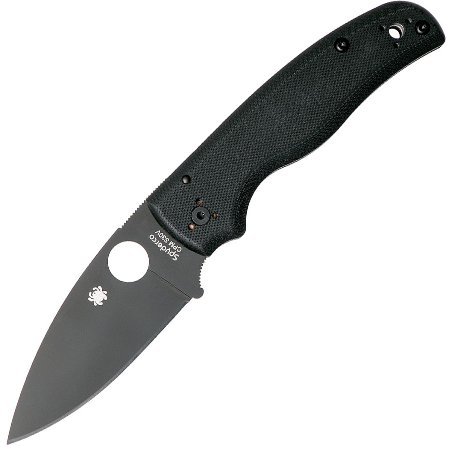 Складной нож Spyderco Shaman 229GPBK, сталь CPM® S30V™ Black DLC Coated Plain, рукоять стеклотекстолит G10, чёрный