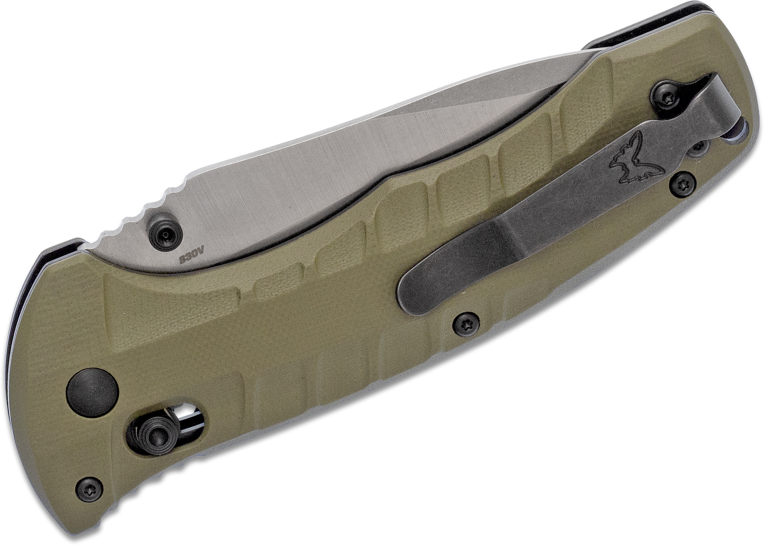 Нож складной Benchmade Turret, Satin Finish S30V Blade, OD Green G-10 Handle - фото 3