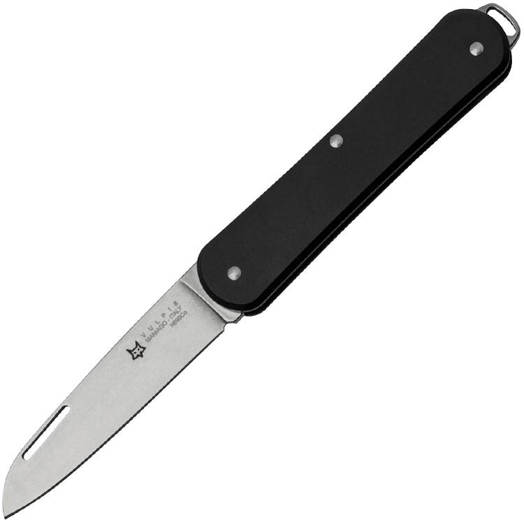 Складной нож Fox Vulpis, сталь N690, рукоять алюминий, черный