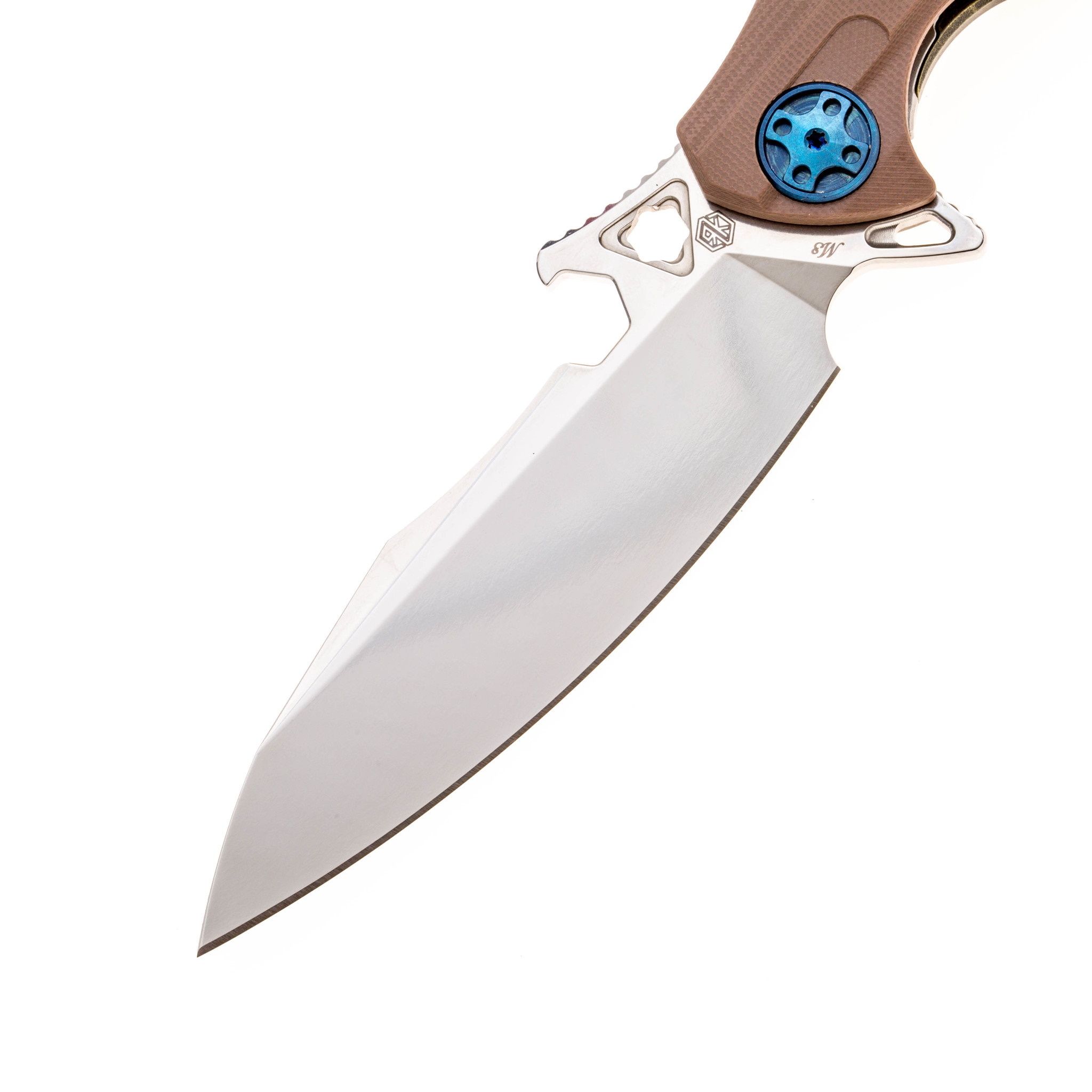 Нож складной Rikeknife M3 Brown, сталь 154CM, рукоять титан/G10 от Ножиков