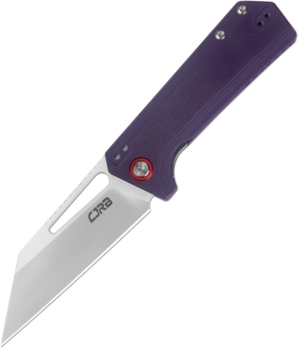 Складной нож CJRB Ruffian, сталь AR-RPM9, рукоять G10, фиолетовый складной силиконовый стакан для кофе фиолетовый