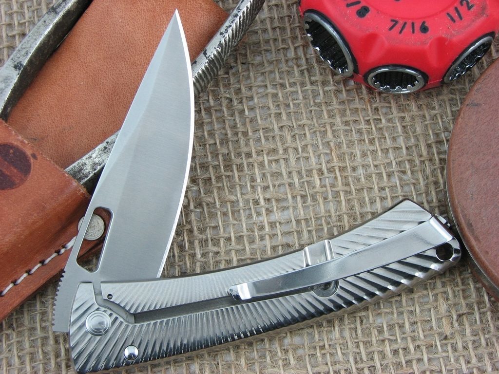 фото Нож складной lionsteel ts1 gs, сталь m390, рукоять титан lion steel