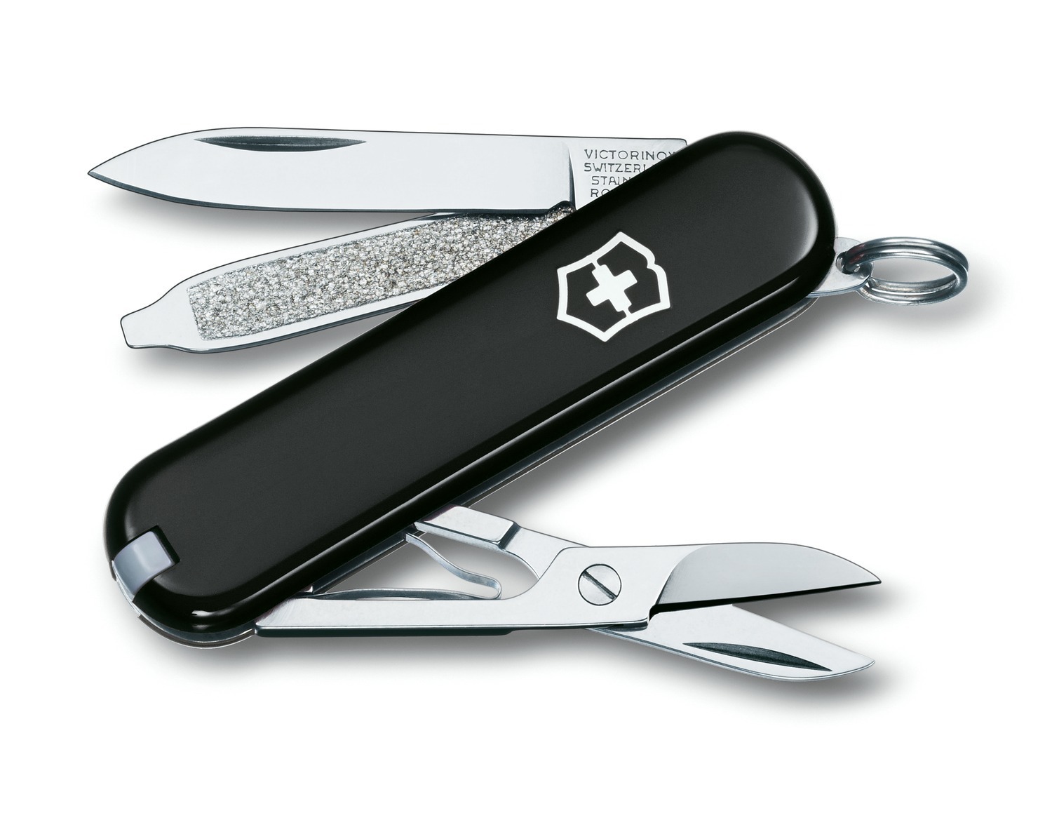 Нож перочинный Victorinox Classic, 58 мм, 7 функций, черный, подарочная коробка - фото 1