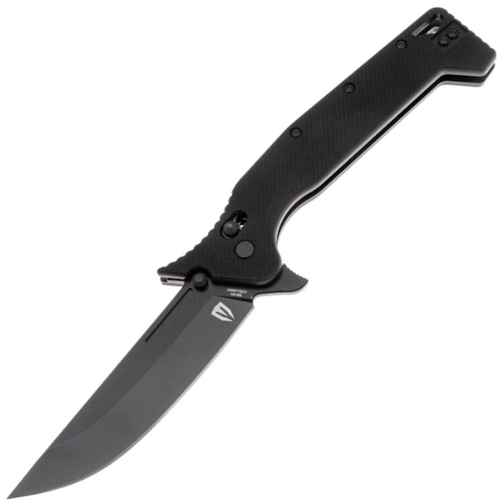 Складной нож Obertech ns-02 Normal straight black blade, сталь VG-10, рукоять G10, черный