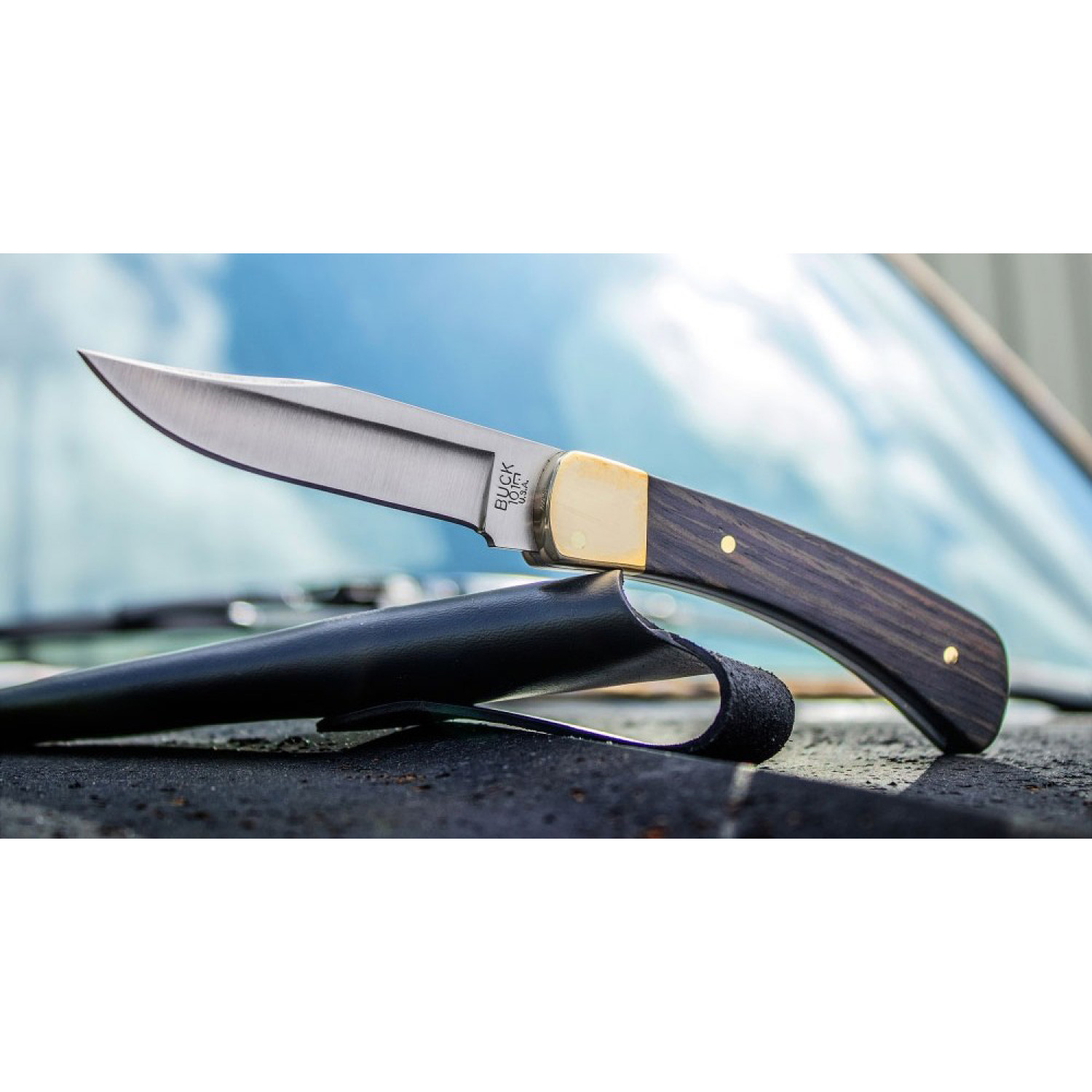 Нож 101 Hunter - BUCK 0101BRS, сталь 420HC, рукоять Crelicam® Ebony (древесный пластик) - фото 1