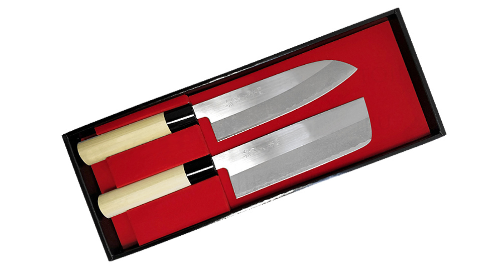 Набор из 2-х кухонных ножей, Tojiro, сталь Shirogami, в подарочной упаковке - фото 1