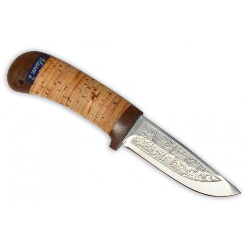 Нож Малек-2 с рисунком, сталь 95х18, береста от Ножиков