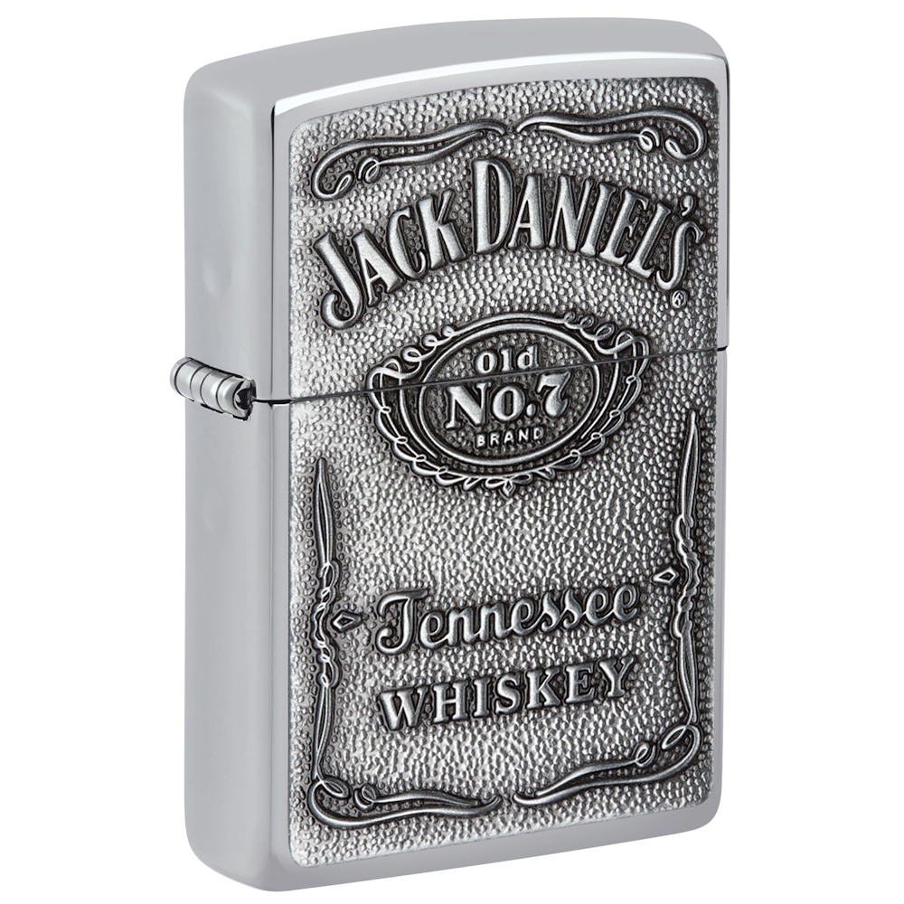 

Зажигалка ZIPPO Jack Daniels® с покрытием High Polish Chrome, латунь/сталь, серебристая, 38x13x57 мм