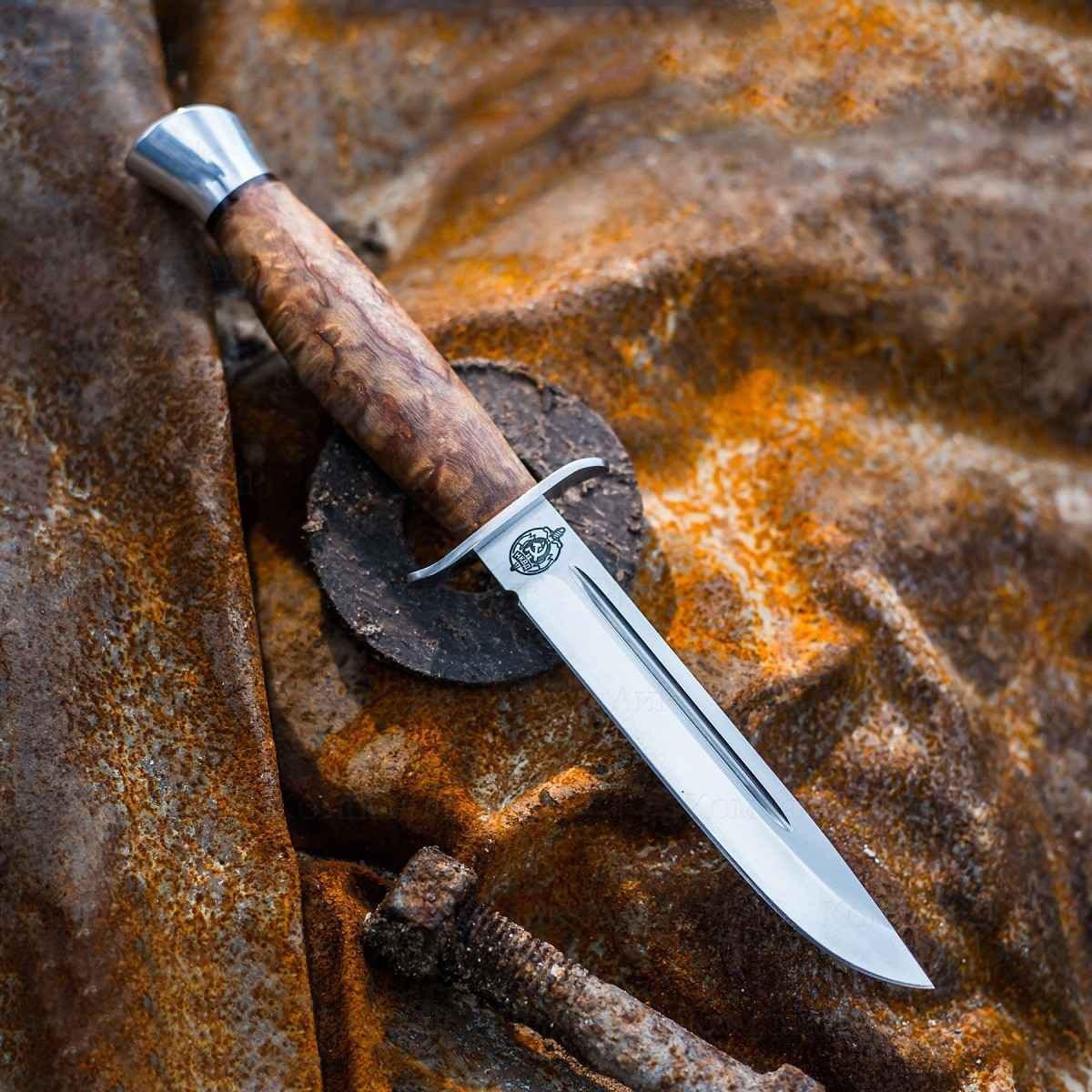 Нож АиР Финка-2, сталь ЭП-766, рукоять карельская береза - фото 3