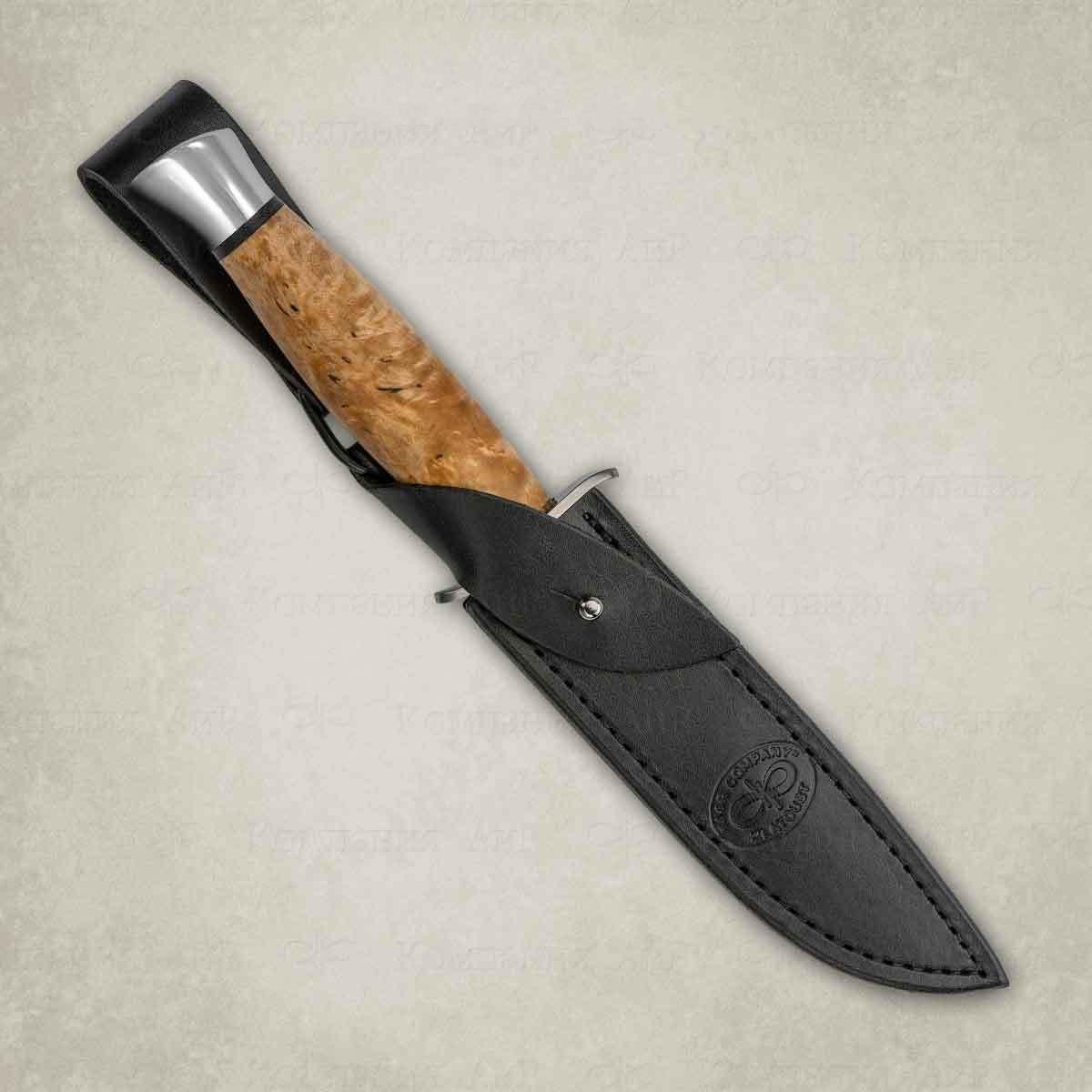 Нож АиР Финка-2, сталь ЭП-766, рукоять карельская береза - фото 5