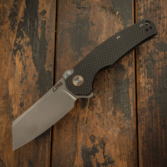 Фото Складной нож CJRB Crag, сталь D2, Stone Washed, рукоять G10