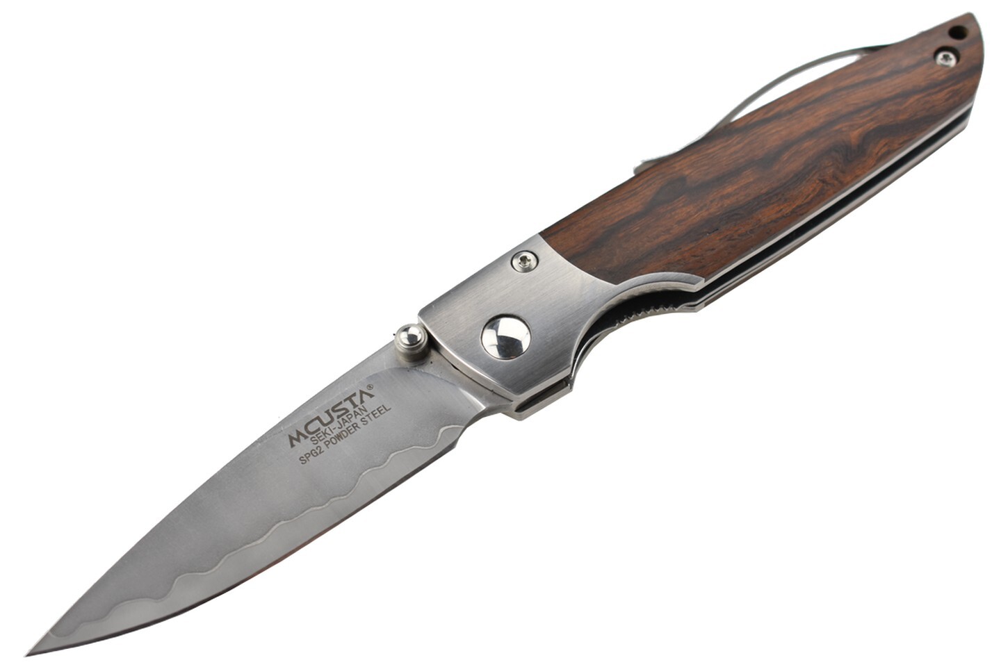 Складной нож Mcusta Shinra Teana MC-0143G, сталь SG2, рукоять аризонское железное дерево